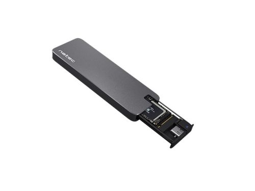 Кутия за твърд диск Natec External SSD Enclosure Rhino M.2 NVME USB-C 3.1 GEN 2 Aluminium