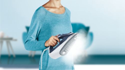 Ютия Tefal FV2837E0 Express Steam, blue, 2400W, 35g/min, shot 165g/min, AD, water tank 270 ml, Ceramic soleplate