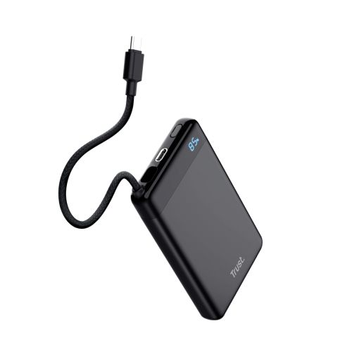 Външна батерия TRUST Fiera 10.000 Powerbank Fixed Cable