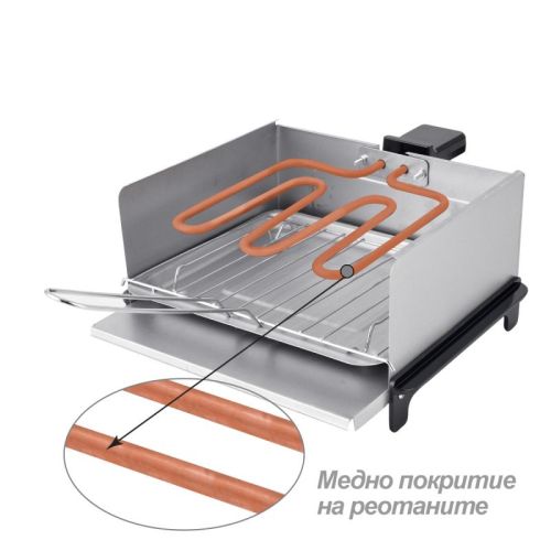 Парти грил Elekom EK-18, 800W, горно и долно печене