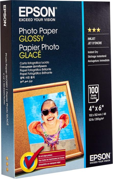 Хартия Epson Photo Paper Glossy - 10x15cm - 100 sheets
