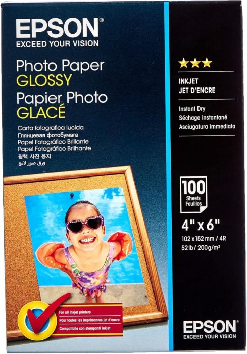 Хартия Epson Photo Paper Glossy - 10x15cm - 100 sheets