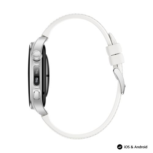 Часовник Huawei Watch 6, Leib-L19L, White, 42.3 mm, 1.38-inch LTPO OLED color screen, 2.4 GHz, BT5.0 and BR+BLE, 64 GB; RAM 2GB, 4G LTE FDD, IP68, IP69, 5ATM, 40-meter diving grade waterproof, NFC, Batt 3 days, 540 mAh + Huawei FreeBuds 7i Conch-T010 Whit
