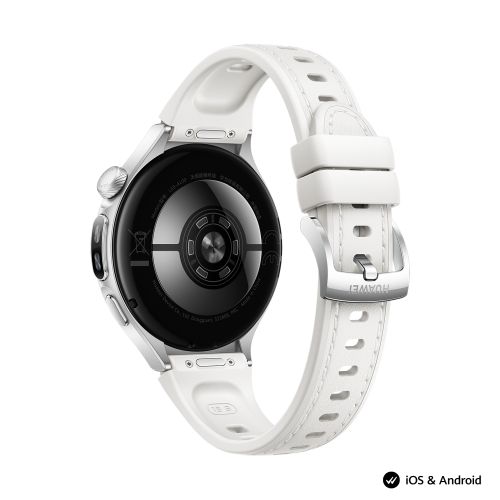 Часовник Huawei Watch 6, Leib-L19L, White, 42.3 mm, 1.38-inch LTPO OLED color screen, 2.4 GHz, BT5.0 and BR+BLE, 64 GB; RAM 2GB, 4G LTE FDD, IP68, IP69, 5ATM, 40-meter diving grade waterproof, NFC, Batt 3 days, 540 mAh + Huawei FreeBuds 7i Conch-T010 Whit