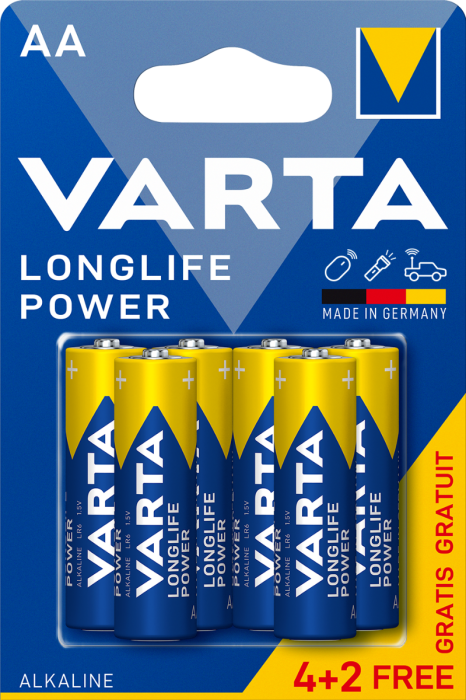 БАТЕРИЯ VARTA LR6 AA POWER 4+2бр.