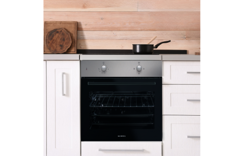Фурна за вграждане KUMTEL B66-S2 – 56 литра, 1600W, инокс панел, 3 програми