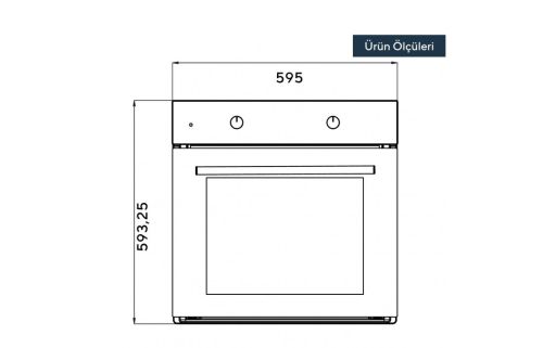 Фурна за вграждане KUMTEL B66-S2 – 56 литра, 1600W, инокс панел, 3 програми