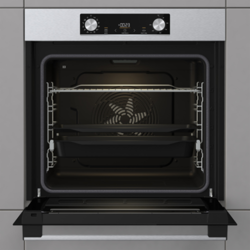 Фурна за вграждане Gorenje BPS6737E14X – 77 литра, пиролиза, AirFry, функция Пица, клас A+