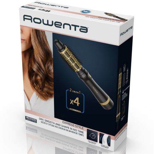 Електрическа четка за коса Rowenta CF6330F0 – 60°C, Hair Respect, 4 приставки