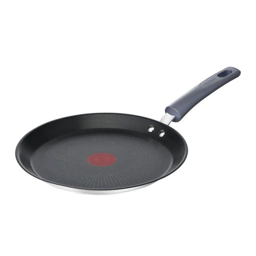 Тиган за палачинки Tefal Daily Cook G7313855 – 25 см, неръждаема стомана, Titanium 2X, Thermo-Spot