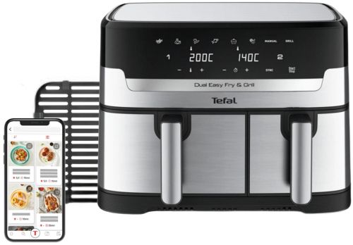 Еър Фрайър Tefal EY905D10, 2 отделни кошници 5.1 L + 3.2 L, Air Fry & Grill