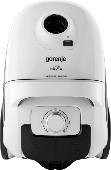 Прахосмукачка Gorenje VCE21G4EW с торба – 750 W, 3 L, HEPA филтър, телескопична тръба