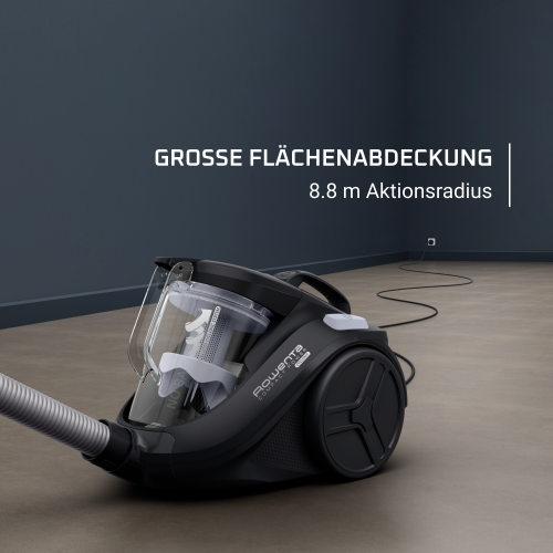 Прахосмукачка Rowenta RO3725EA Compact Power Cyclonic – без торба, 750 W, 1.5 L контейнер, HEPA филтър