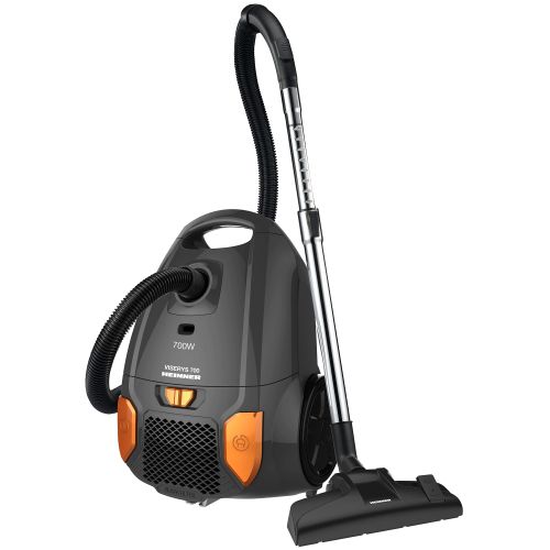 Прахосмукачка Heinner HVC-MGRY1400-V2 с торба – 700 W, 3 L, HEPA 12 филтър, телескопична метална тръба