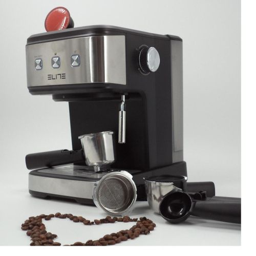Кафемашина ELITE CMA-1223 – автоматична с 2 приставки за капсули, 19 bar, метален корпус, черна