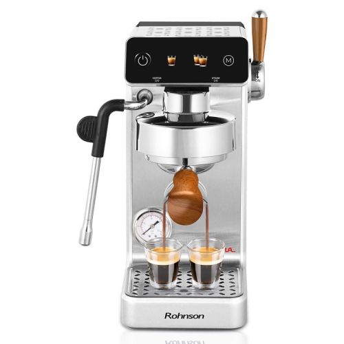 Кафемашина Rohnson R98300 Espresso – 20 bar, 2700 W, инокс корпус, професионална дюза за пара
