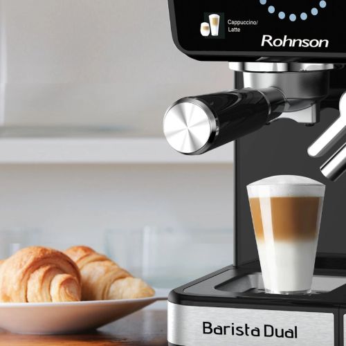 Кафемашина Rohnson R-98082 Hot&Cold Barista Dual – 20 bar, 1350 W, горещо и студено еспресо, автоматична пяна