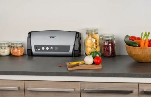 Вакуум машина за храна Tefal Classic VT254070 VacuPack Classic – автоматично вакуумиране и запечатване, 110 W, 18 торбички