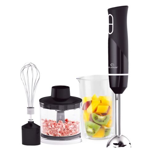 Пасатор с чопър и купа Elekom EK-200 3-in-1 Turbo – 600 W, блендер в комплект, регулируема турбо функция