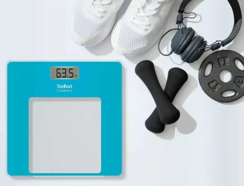 Персонална везна Tefal PP1303V0 Essential Blue – електронна, 180 kg капацитет, голям LCD дисплей, тънък дизайн
