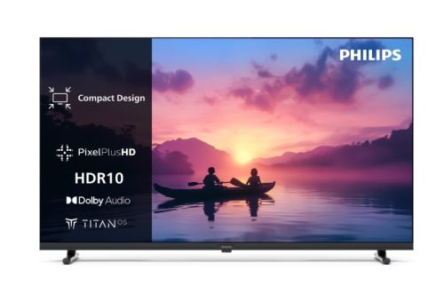 Телевизор Philips 32PFS6000/12, 32" FHD LED 1920x1080, DVB-T/T2/T2-HD/C/S/S2, HDR 10, HLG, Dolby Audio, Smart, Titian, Pixel Plus FHD, 8GB, HDMI*3, USB*2, 802.11n, 12W RMS, Black