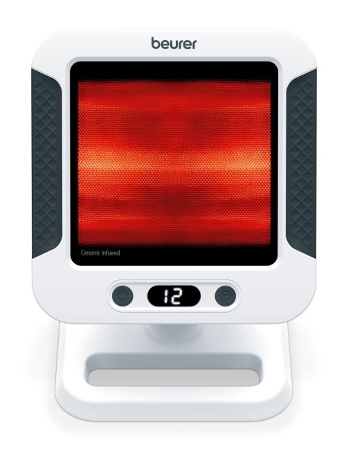 Инфрачервена лампа Beurer IL 60 infrared heat lamp, For colds and muscle tension,  SCHOTT NEXTREMA glass-ceramic cover lens, UV blocker, Adjustable shade from 0-40 degrees, 300W, electronic timer, Medical device