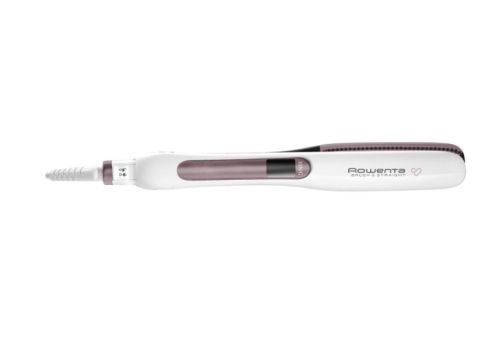 Преса Rowenta SF7510F0, Brush&Straight Premium Care, LCD display, 130 - 200 ° C, Replaceable Plates, Ionizer, Cover type: Cashmere Keratin, Warm-up time: 15 sec, White / Purple