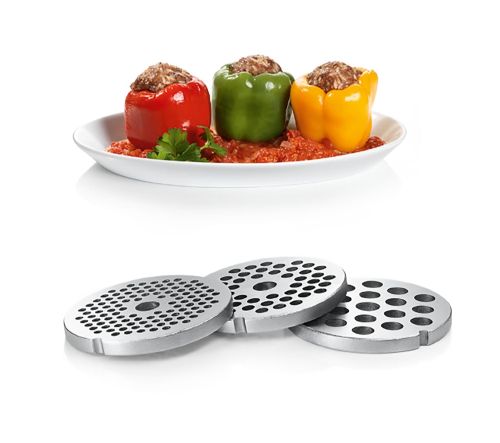 Месомелачка Bosch MFW67450, Meat mincer, ProPower 2000W, 3,5 kg/min, nr. 8, 3 sieves, kebbe attachment, juice extractor, reverse function, fruit press