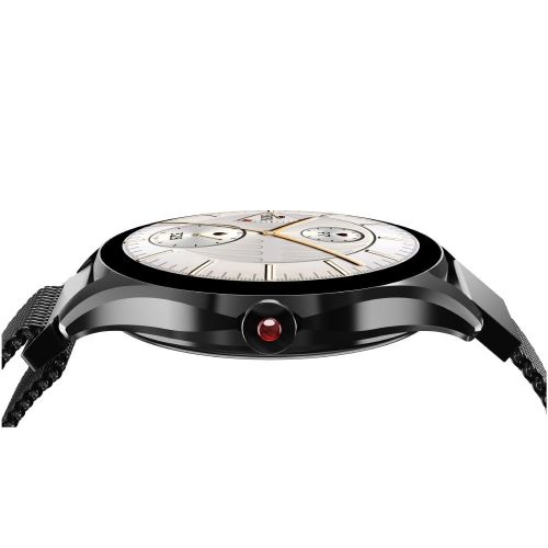 Часовник HiFuture Aura2 Black, 1.32" AMOLED, Powered by Dual Core, Metallic Frame, Bluetooth Call, 3D User Interface, 1ATM Waterproof, 24/7 True Heart Rate & Blood Oxygen Sensor, 100+ Sports Mode, Up to 7 days daily use, Extra Silicone Strap inbox