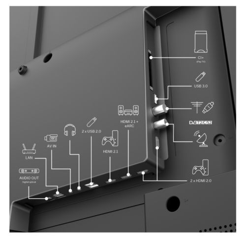 Телевизор Thomson Smart QLED Pro TV 65"; Google TV; 3840 x 2160 (4K UHD), DLED, 144 Hz, DVB-T/T2/C/S/S2, HDR10, Wi-Fi, Bluetooth, LAN, HDMI 4 (2.1), USB 2 (2.0) + 1 (3.0), Central Swivel Stand, Black