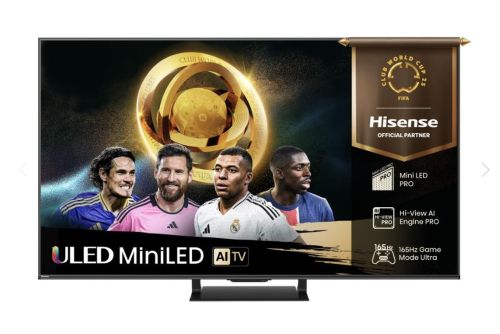 Телевизор Hisense 65"U7Q Pro, 4K Ultra HD 3840x2160, ULED, FALD, Quantum Dot, 165Hz, IPS, HDR 10+, HLG, Dolby Vision IQ, Dolby Atmos, Smart TV, WiFi 5GHz, WiFi Direct, BT, Anyview Cast,light sensor,Solar Powered Remote, 4xHDMI, 2xUSB, LAN, CI+, DVB-T2/C/S