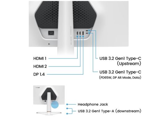 Монитор BenQ MOBIUZ EX271Q 27", IPS, 180Hz, 1ms, 2560x1440 2K QHD, HDR400, Gaming Monitor, Color Vibrance, Light Tuner, FreeSync Premium, KVM, Console Mode, B.I.+, LBL, 400 nits, 1000:1, HDMI, DP, USB C wDP alt. 65W PD, Speaker 2.5W x2,  6kg. WHITE