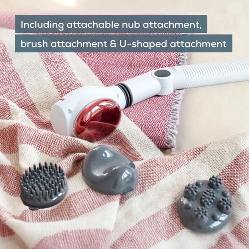 Масажор Beurer MG 44 infrared massager; Soothing vibration massage; Rotating massage head and 3-way adjustable handle; Infrared heat; 3 function levels; 4 interchangeable massage attachments