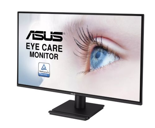 Монитор Asus VA27AQ Eye Care Monitor, 27 ", IPS, QHD, 99% sRGB, Frameless, HDMI, DisplayPort, VGA, 1ms MPRT, Stereo Speakers, Low Blue Light, Flicker Free, Wall Mountable, Black