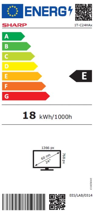 Телевизор Sharp 24HA1205E, 24" LED HD 1366x768 Frameless, 100 000:1, DVB-T/T2/C/S/S2, Active Motion 100, Speaker 2x3W, Dolby Digital, CI+, 3xHDMI (ARC/CEC), 2xUSB, LAN, Video/Audio input (3 x RCA), Hotel Mode, E, 2 pole Stand