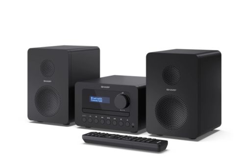 Аудио система Sharp Audio Systems XL-B514(BK), HI-FI MICRO SYSTEM, 40W (peak), FM radio with RDS,  Bluetooth v5.0, CD player, USB MP3 playback, 3.5mm Headphone jack / line-out, wooden speaker, Black