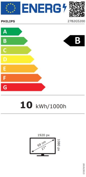 Монитор Philips 27B2G5200, 27" IPS WLED, 1920x1080@100Hz, 4ms GtG, 300cd m/2, 1000:1, 50M:1 DCR, Adaptive Sync, FlickerFree, Blue Light tech., 3Wx2, Tilt, Height Adjust, Pivot, Swivel, D-SUB, HDMI, DP, USB hub