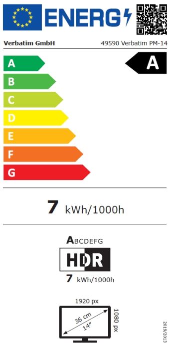 Монитор Verbatim PM-14 Portable Monitor 14" Full HD 1080p