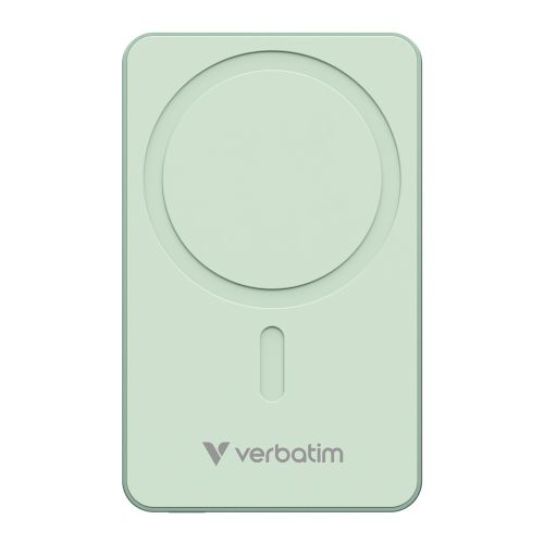 Външна батерия Verbatim Charge 'n' Go Essentials Power Bank Magnetic Wireless 10000mAh Green