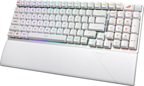 Клавиатура Asus ROG Strix Scope II 96 Wireless Gaming Keyboard, Tri-Mode Connection, Dampening Foam & Switch-Dampening Pads, Hot-Swappable Pre-lubed ROG NX Snow Mechanical Switches, PBT Keycaps, RGB-White