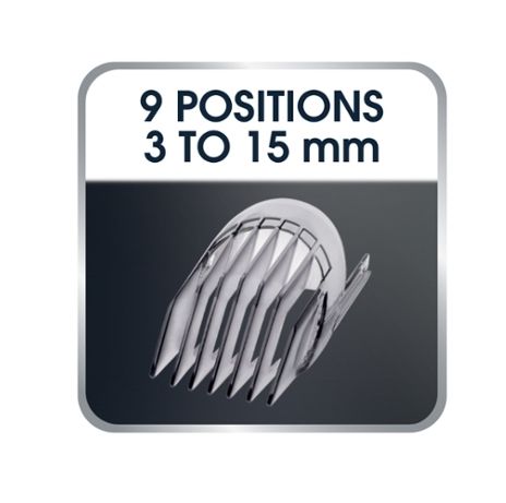 Машинка за подстригване Rowenta TN1400F1, Hair clipper Nomad, new design, 2 adjustable combs with 9 settings each (3-15 mm, 18-30mm), rechargeable, corded, autonomy 40min + main, stainless steel blade, charging led, charging stand