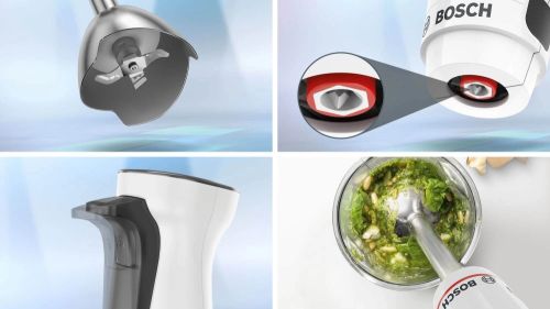 Пасатор Bosch MSM4W220, SER4, Blender, ErgoMaster, 600 W, Dynamic Speed Control, QuattroBlade System, Included Blender, Chopper & Measuring cup, White