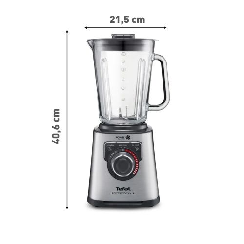 Блендер Tefal BL811D38, Mastermix Premium Blender, 1200 W, Thermo jug of impact glass, Total capacity: 2l, Speed control button, 6 removable blades, 3 programs, stainless steel