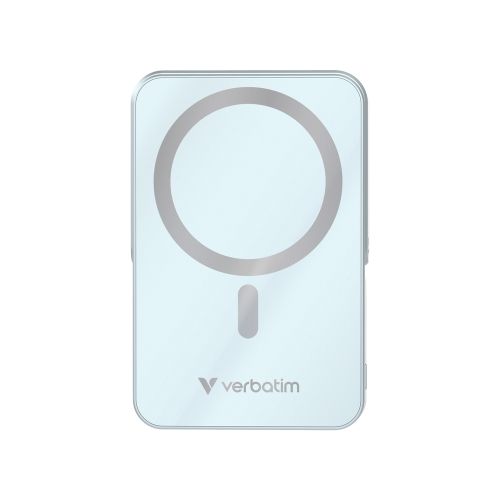 Външна батерия Verbatim Charge 'n' Go Power Bank with Stand Magnetic Wireless 10000mAh Blue