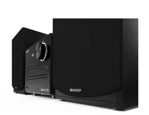 Аудио система Sharp Audio Systems XL-B512(BK), HI-FI MICRO SYSTEM, 45W total max power output, FM PLL tuner, Bluetooth v5.0, CD player, USB, 3.5mm Aux-in / line-in, wooden speaker, Black
