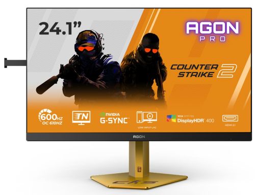 Монитор AOC CS24A, 24.1" TN eSports WLED, 1920x1080@610Hz (OC, Native 600Hz), 0.5ms GtG, 0.3ms MPRT, 500cd m/2, 1000:1, DCR 80M:1, Adaptive Sync, FlickerFree, Low Blue Light, Tilt, Height Adjust, Pivot, Swivel, 2xHDMI, DP, USB hub