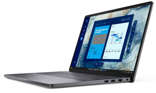 Лаптоп Dell Pro 16 PC16250, Intel 5 120U (10 cores, up to 5.0 GHz), 16" FHD+(1920x1200) 300nits AG, 16 GB: 1x16 GB, DDR5, 5600 MT/s, 256 GB TLC SSD, Intel Graphics, FHD HDR IR Cam and Mic, Wi-Fi 6E, FPR, Backlit Kb, Win11 Pro, Magnetite, 3Y PS