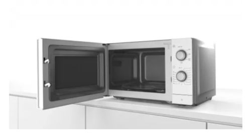 Микровълнова печка Bosch FFL020MW0, SER2, Freestanding microwave, 800 W, 20 l, Number of power levels 5, 27 cm glass rotating plate, White