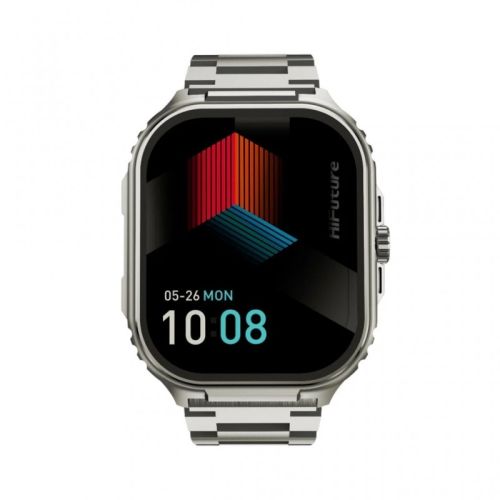 Часовник HiFuture Ultra 3 Pro Silver, 2.04" IPS, 368x448, Bluetooth Call, IP68 Waterproof, 24/7 True Heart Rate & Blood Oxygen Sensor, Up to 7 days daily use, 100+ Sports Mode