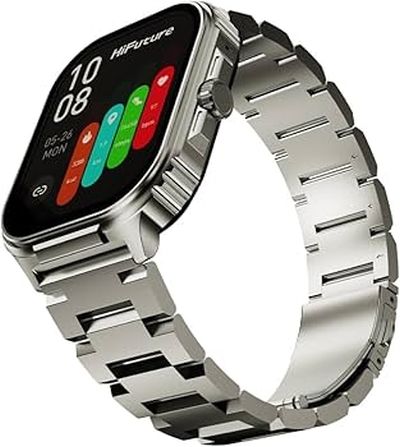 Часовник HiFuture Ultra 3 Pro Silver, 2.04" IPS, 368x448, Bluetooth Call, IP68 Waterproof, 24/7 True Heart Rate & Blood Oxygen Sensor, Up to 7 days daily use, 100+ Sports Mode